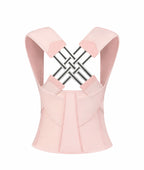 Pink waist trainer with a geometric design on a white background
